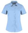 K241 KK241 Kustom Kit Ladies Short Sleeve Tailored Poplin Shirt Light Blue colour image